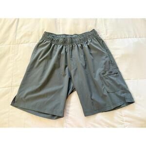 Leg3nd Training Shorts Men’s Medium Drawstring Elastic Waist Zip Pockets Green